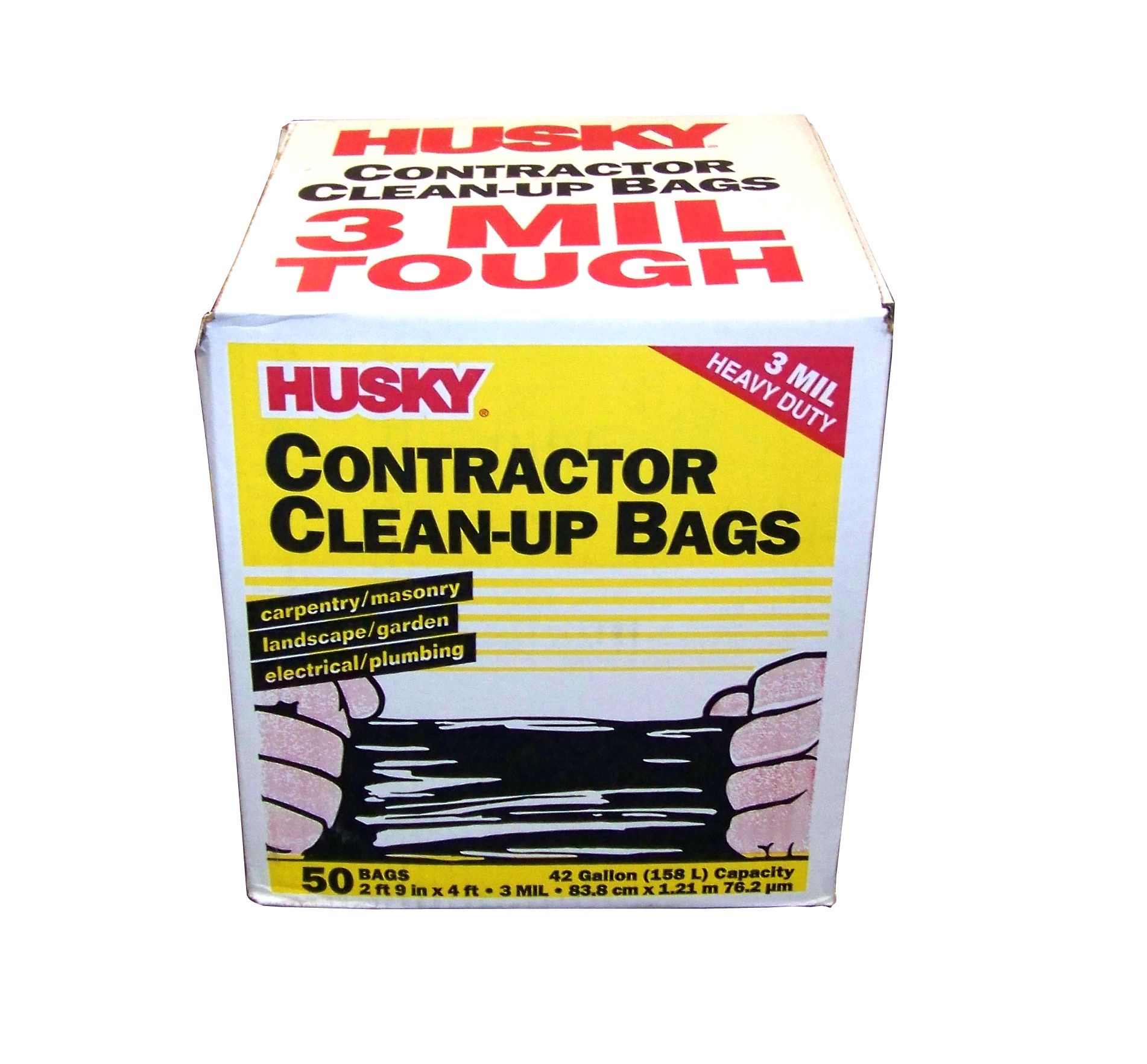 Husky 42 Gallon Contractor Clean-Up 3-Mil Trash Bags (50-Count)
